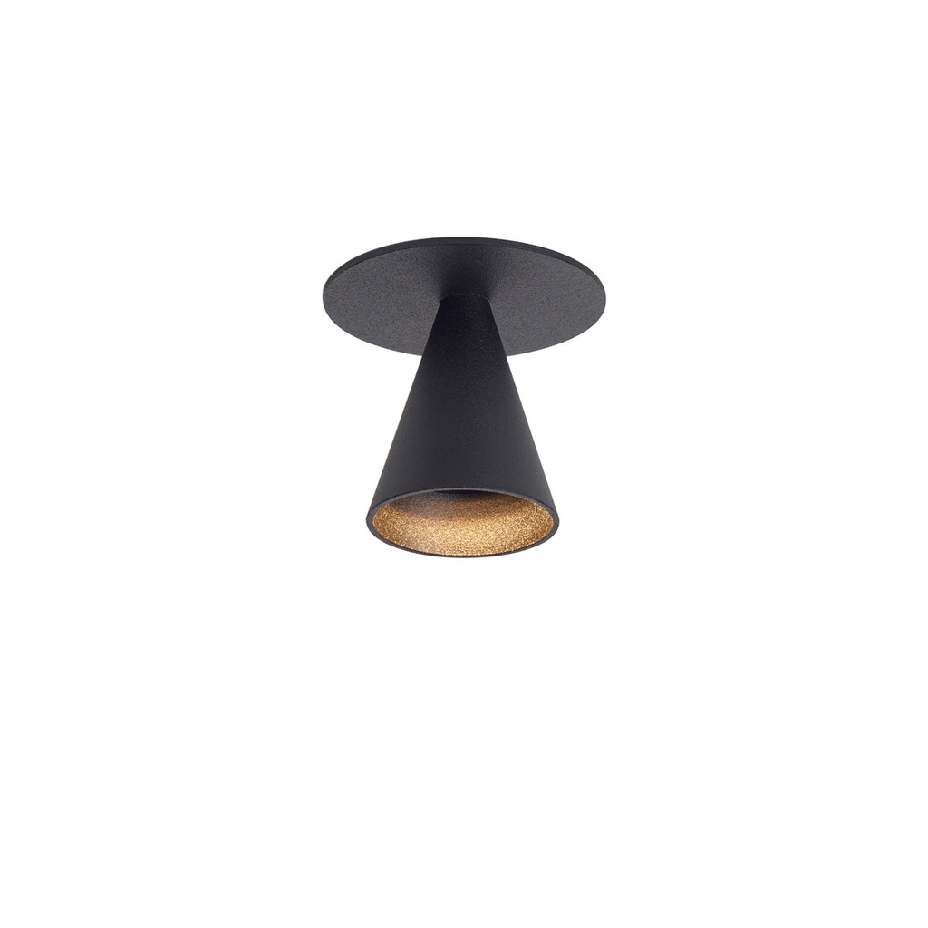 Austere-Wall push plug BLACK frame with UK Plugdriver / PUSH-DIM button on base634LM 2700K CRI93 IP40