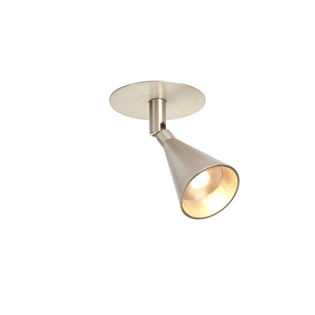 Austin 1 up Adjustable Rounded NICKEL base + NICKEL frame / 2700K / Driver incl. / dimmable (TRIAC/IGBT)  634LM 2700K CRI93 IP40