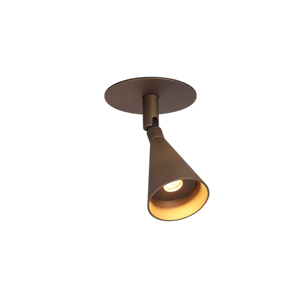 Austin 2 up Adjustable Rounded BRONZE base + BRONZE frame / 2700K / Driver incl. / dimmable (TRIAC/IGBT)  634LM 2700K CRI93 IP40