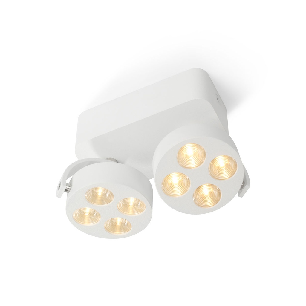 Mini-Pi 2 Track 48V WHITE + BLACK adapter / WW - 40° / adapter incl. / Driver excl.2x 456LM 2700K CRI93 IP40