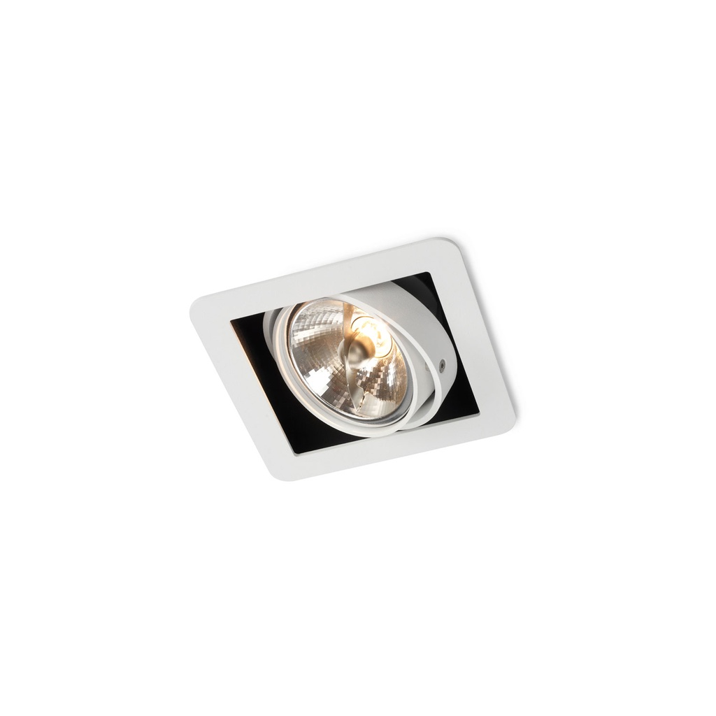 R07 in WHITE ring + BLACK frame + WHITE int. / Transf. excl. / Bulb excl.      IP20