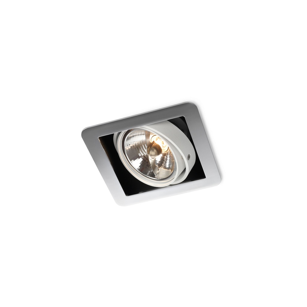 R07 in WHITE ring + WHITE frame + BLACK int. / Transf. excl. / Bulb excl.      IP20