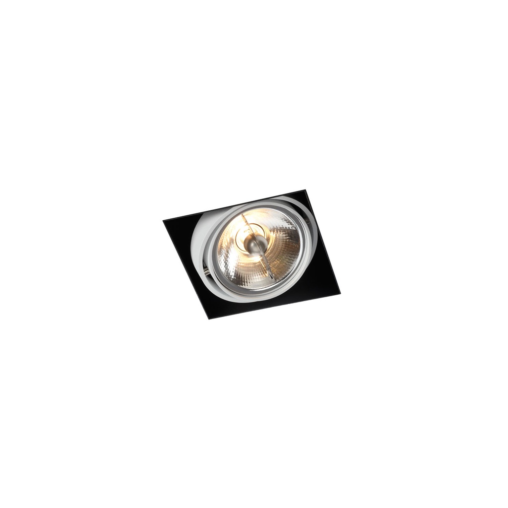R07 in WHITE ring + CHROME frame + BLACK int. / Transf. excl. / Bulb excl.      IP20