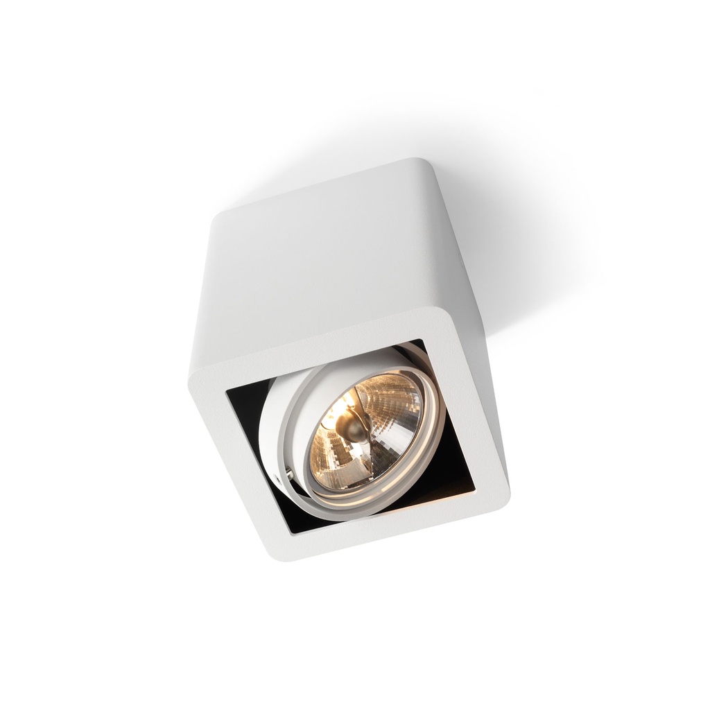 R07 up WHITE frame + WHITE int. + WHITE ring / Transf. incl. / Bulb excl. / non-dimmable      IP20