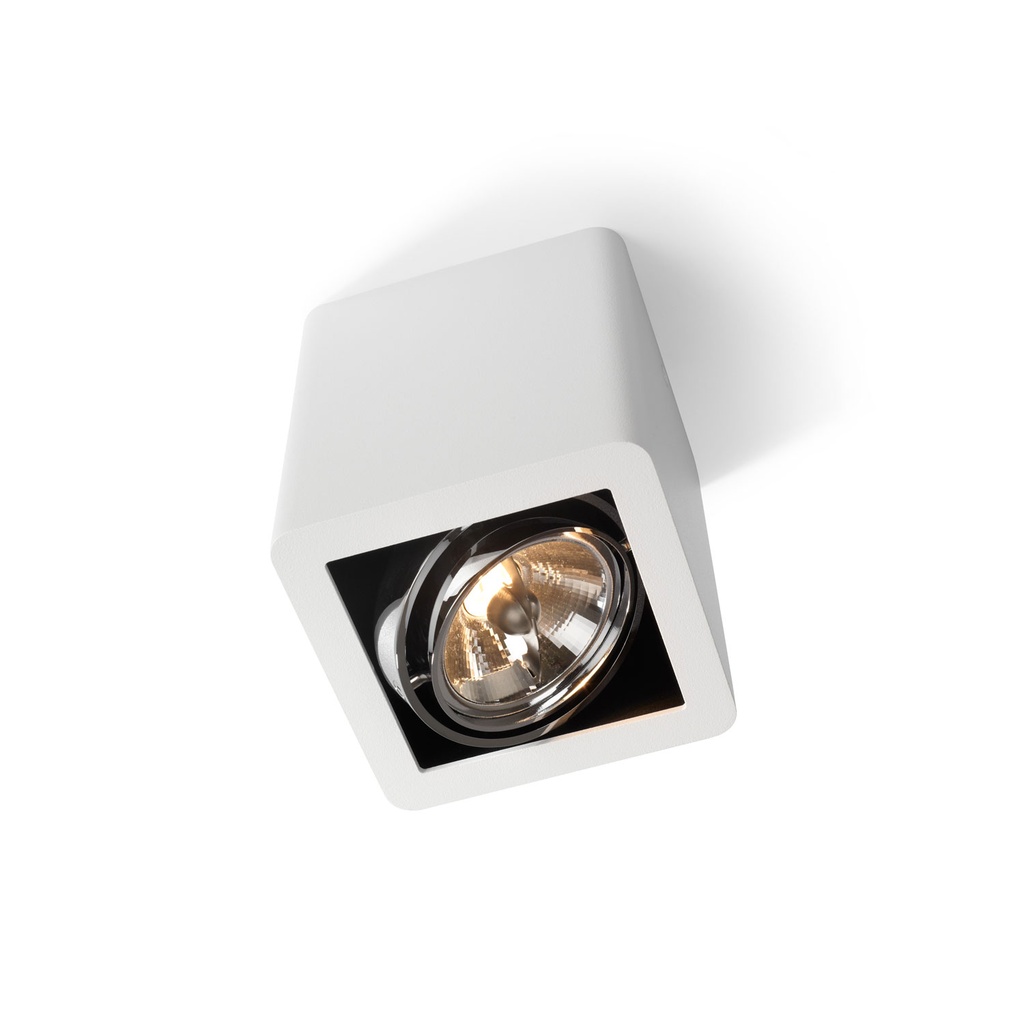R07 up WHITE frame + WHITE int. + CHROME ring / Transf. incl. / Bulb excl. / non-dimmable      IP20