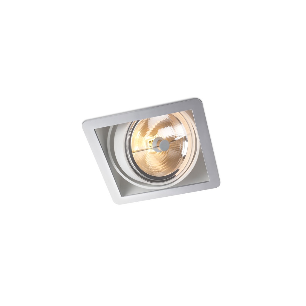 R110 in G53 WHITE ring + WHITE frame + WHITE int. / Transf. excl. / Bulb excl.      IP20