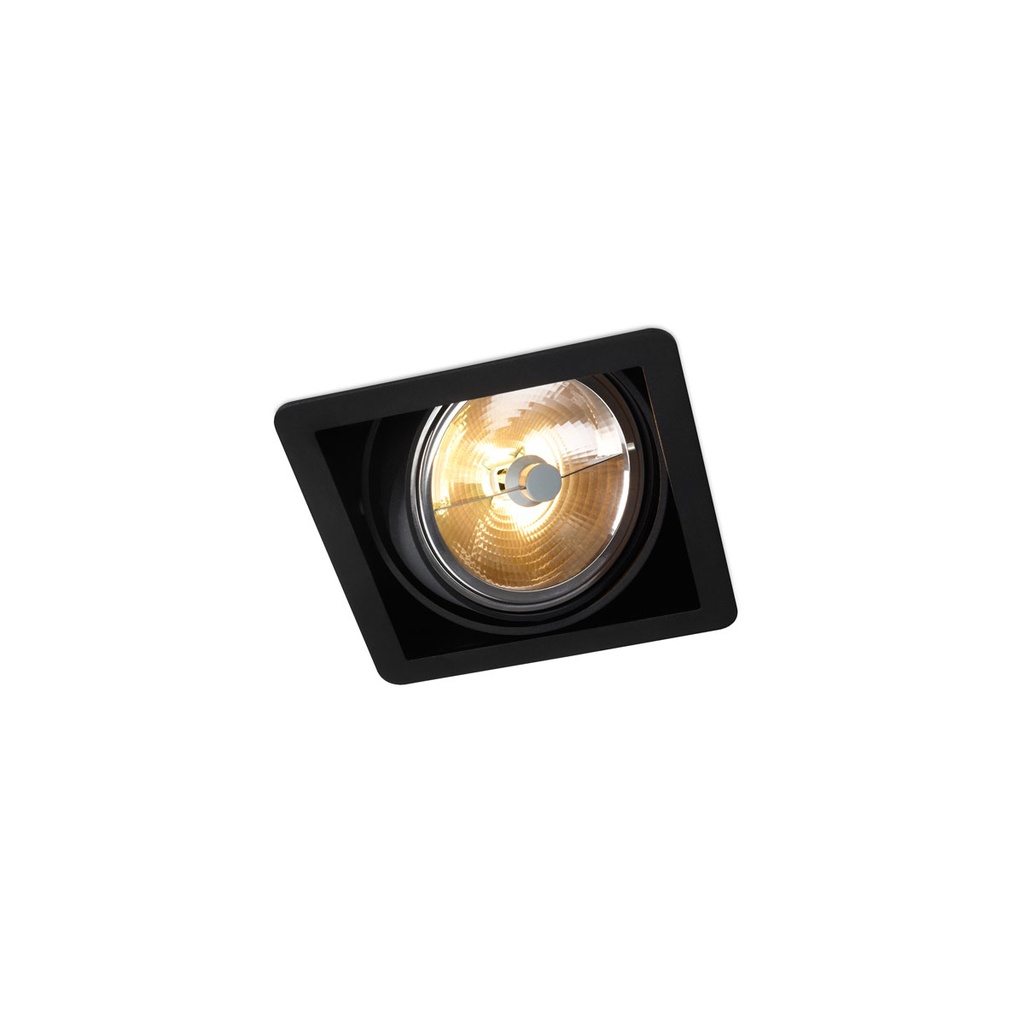 R110 in G53 BLACK ring + CHROME frame + WHITE int. / Transf. excl. / Bulb excl.      IP20