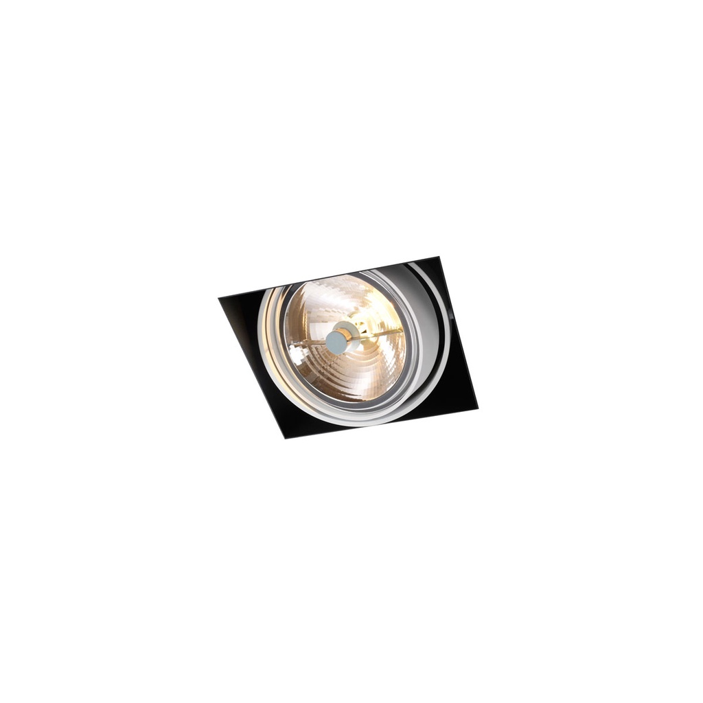 R110 in G53 WHITE ring + CHROME frame + BLACK int. / Transf. excl. / Bulb excl.      IP20