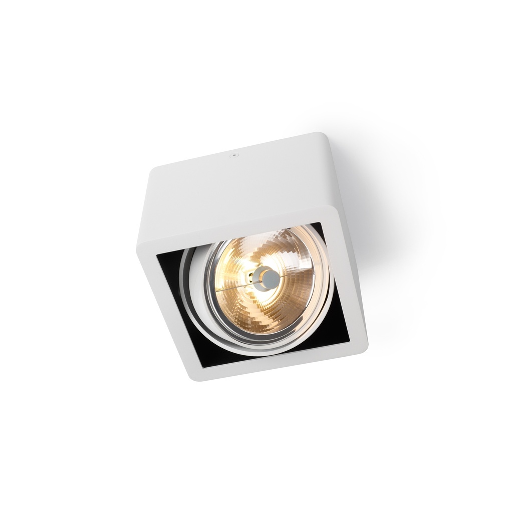 R110 up G53 LED WHITE frame + WHITE int. + WHITE ring / Transf. incl. / Bulb excl. / dimmable (TRIAC/IGBT)      IP20