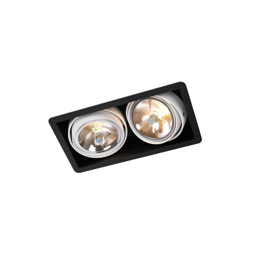 R111 in G53 WHITE ring + CHROME frame + WHITE int. / Transf. excl. / Bulbs excl.       IP20