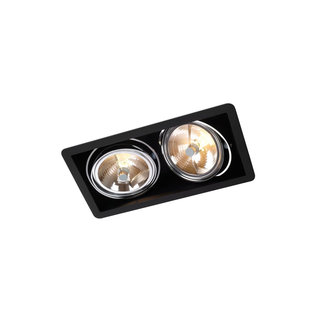 R111 in G53 CHROME ring + CHROME frame + WHITE int. / Transf. excl. / Bulbs excl.       IP20