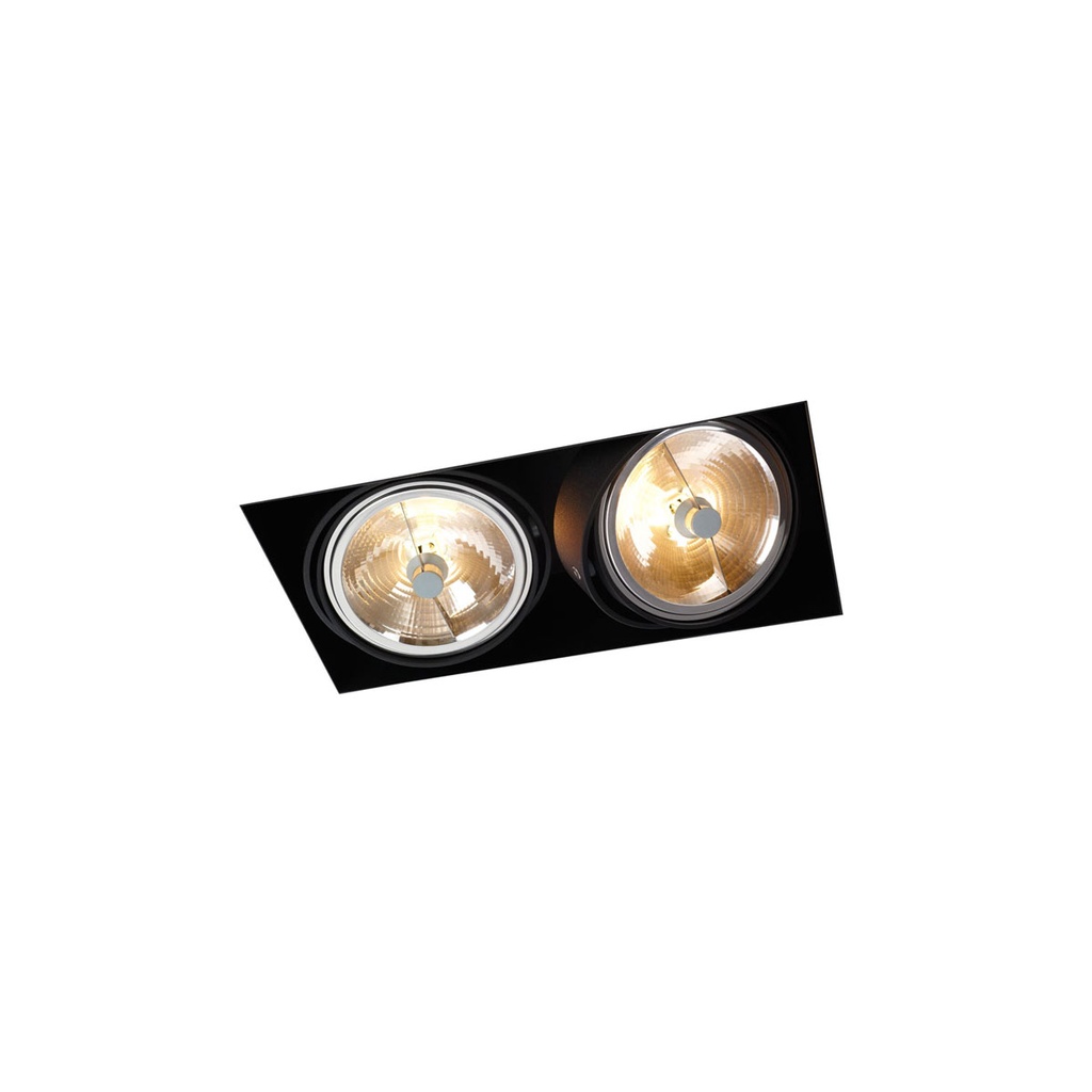 R111 in G53 BLACK ring + CHROME frame + BLACK int. / Transf. excl. / Bulbs excl.       IP20