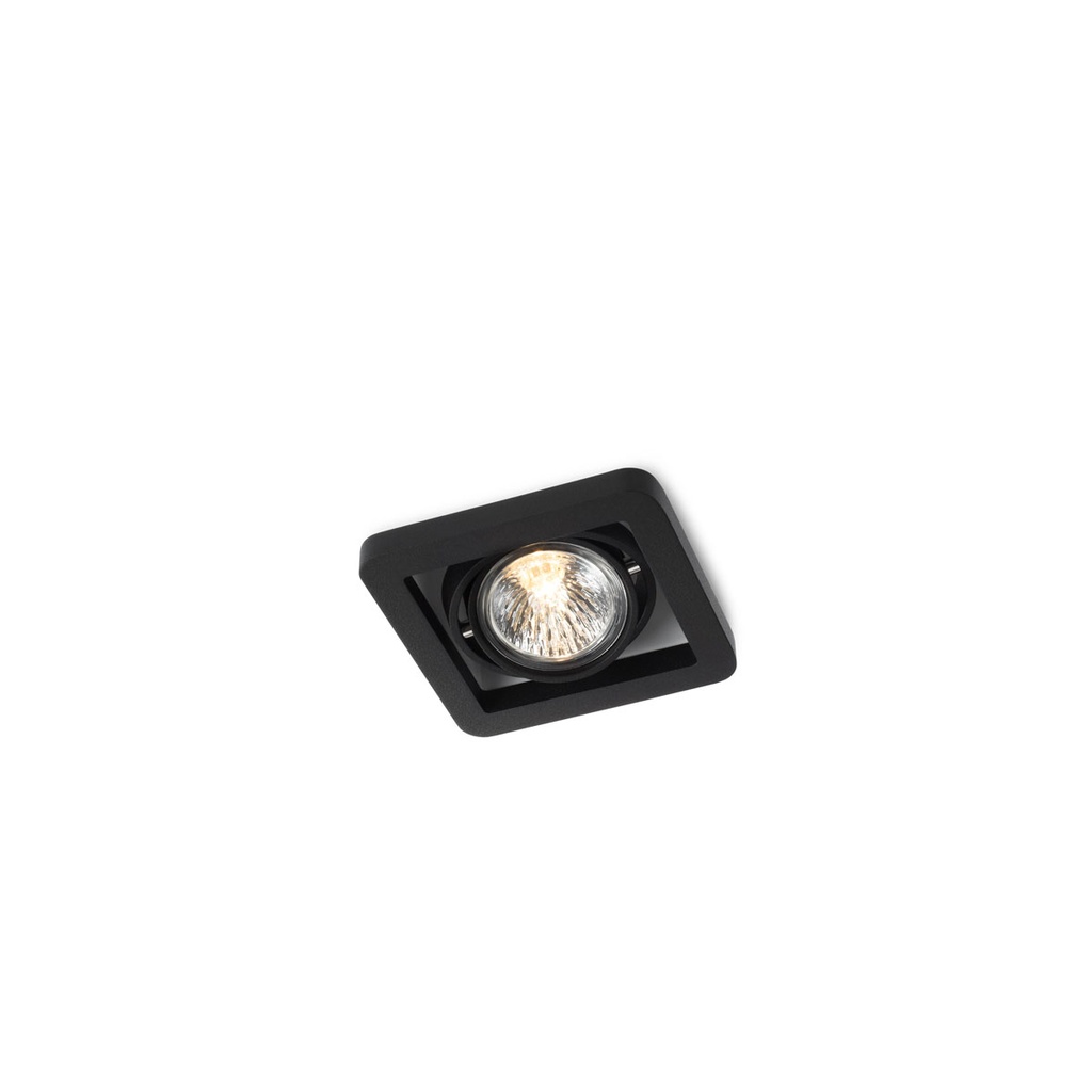 R111 up G53 LED BLACK frame + BLACK int. + BLACK ring / Transf. incl. / Bulbs excl. / dimmable (TRIAC/IGBT)      IP20