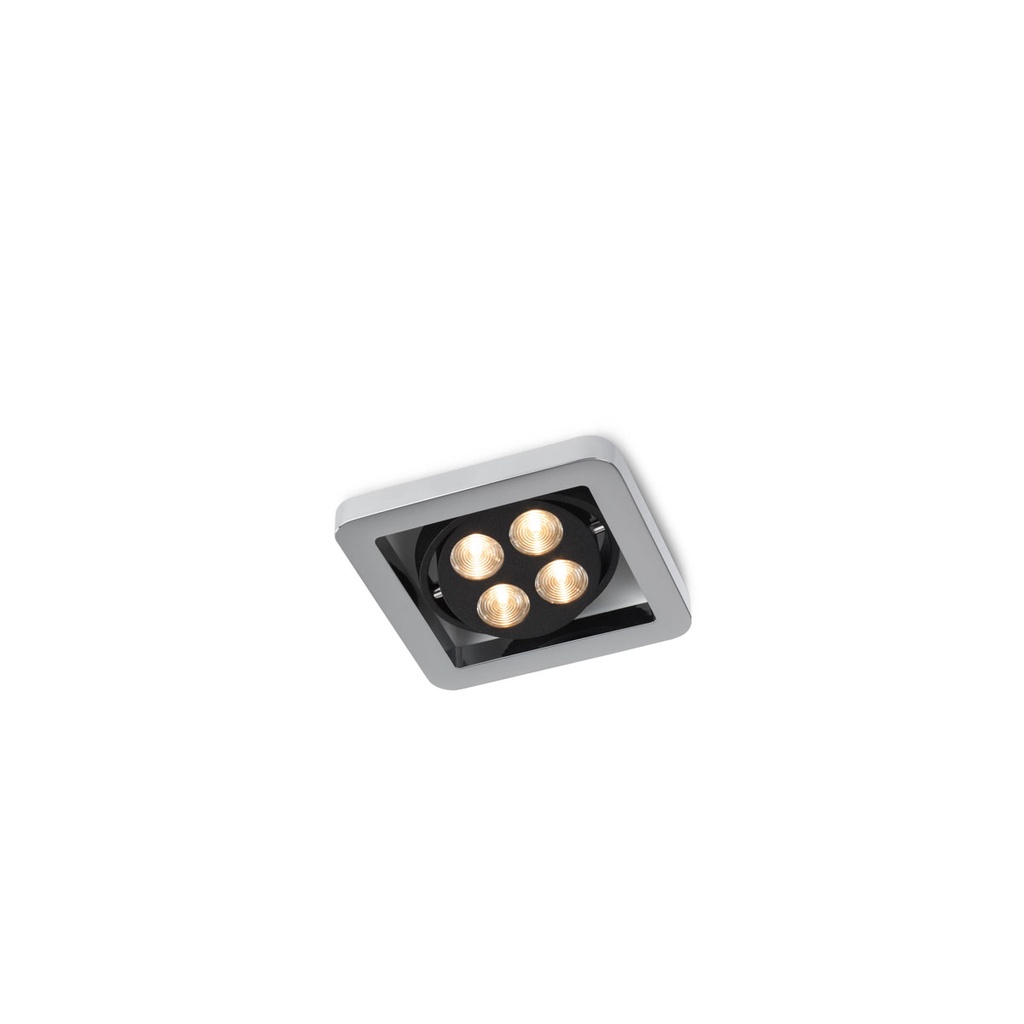 R51 in LED BLACK ring + BLACK frame + WHITE int. / WW - 10° / Driver excl. 456LM 2700K CRI93 IP40