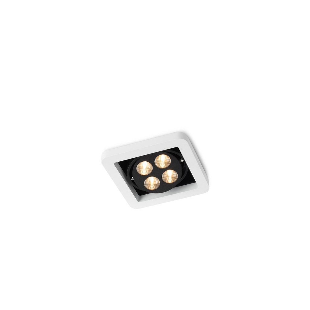 R51 in LED BLACK ring + CHROME frame + WHITE int. / WW - 10° / Driver excl. 456LM 2700K CRI93 IP40