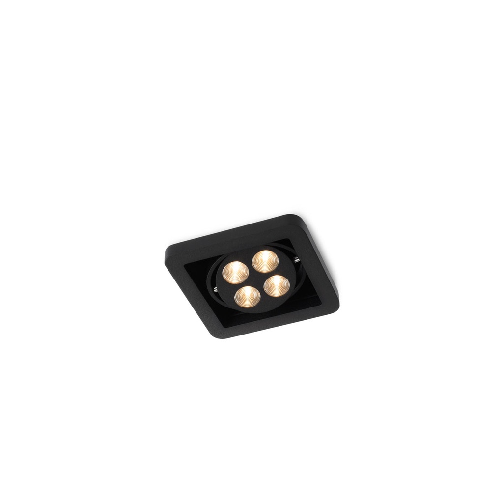 R51 in LED BLACK ring + WHITE frame + BLACK int. / WW - 40° / Driver excl. 456LM 2700K CRI93 IP40