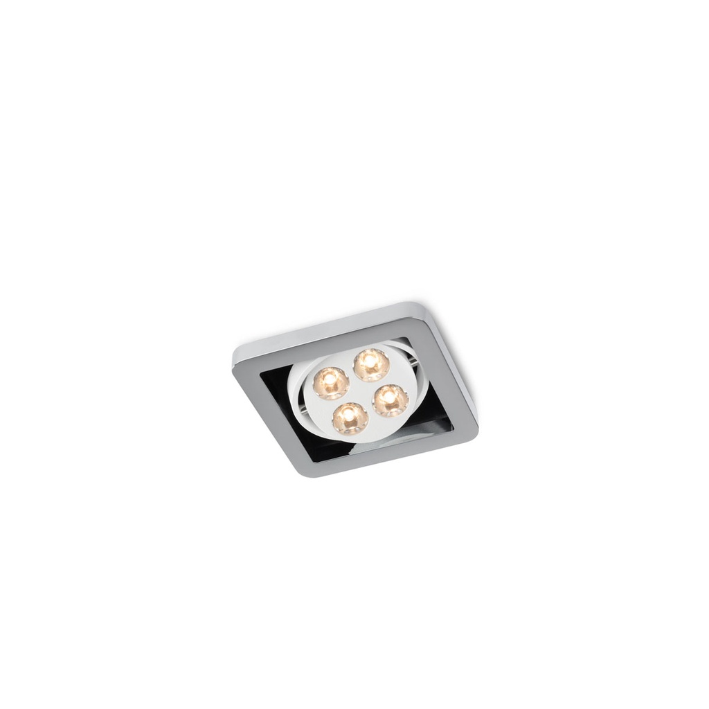 R51 in LED WHITE ring + BLACK frame + BLACK int. / WW - 10° / Driver excl. 456LM 2700K CRI93 IP40