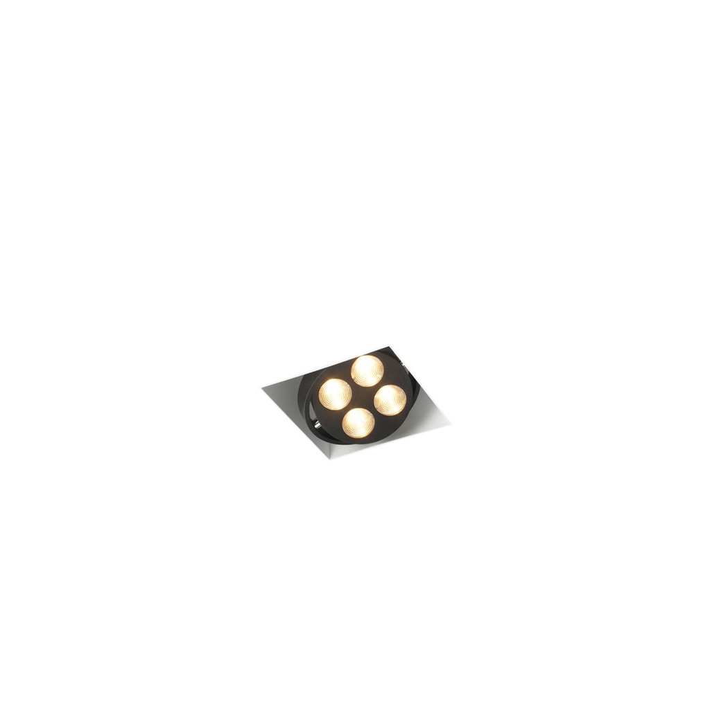 R51 in LED BLACK ring + CHROME frame + BLACK int. / WW - 10° / Driver excl. 456LM 2700K CRI93 IP40