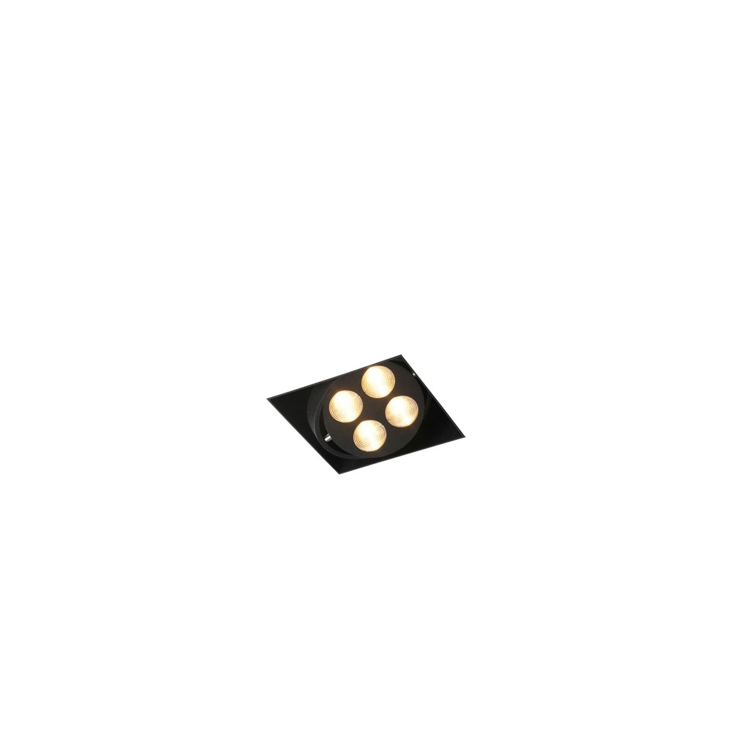 R51 in LED Rimless BLACK ring + WHITE int. / WW - 25° / Driver excl. 456LM 2700K CRI93 IP40