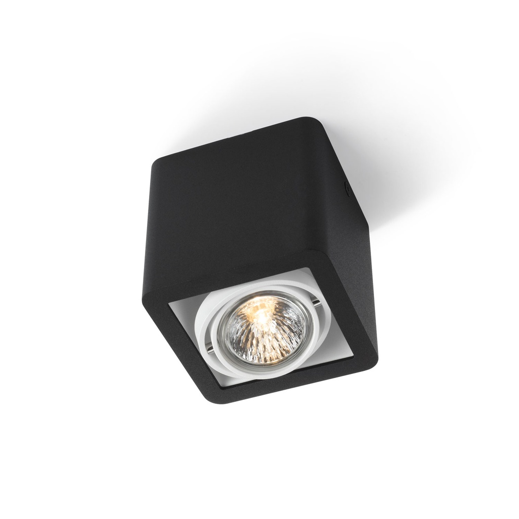 R51 in LED Rimless BLACK ring + BLACK int. / WW - 25° / Driver excl.       IP20