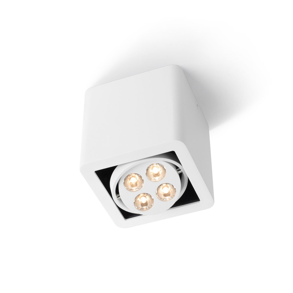 R51 up LED BLACK frame + WHITE int. + WHITE ring / WW - 25° / Driver incl. / non-dimmable456LM 2700K CRI93 IP40