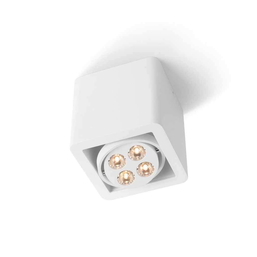 R51 up LED BLACK frame + BLACK int. + WHITE ring / WW - 10° / Driver incl. / non-dimmable456LM 2700K CRI93 IP40