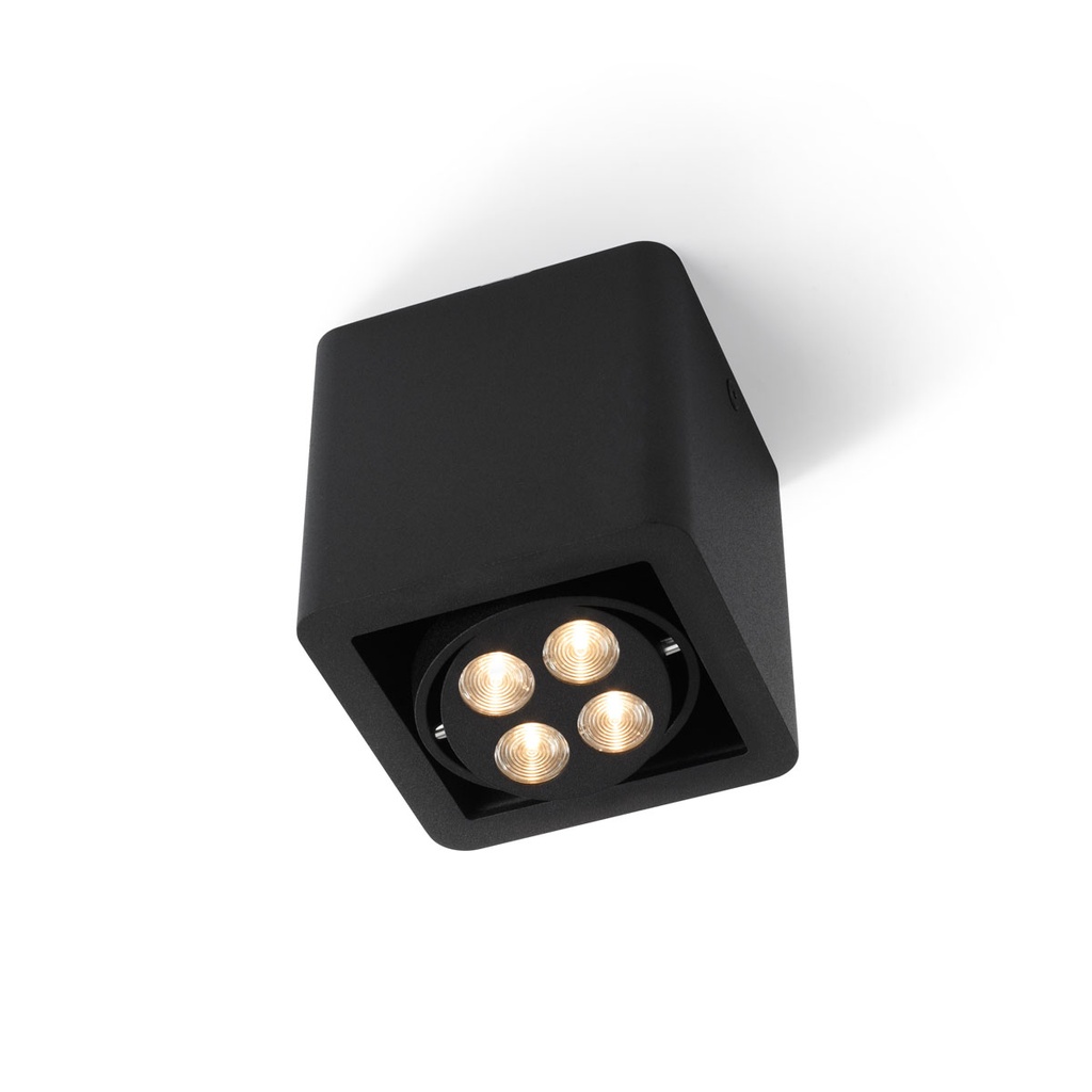 R51 up LED WHITE frame + BLACK int. + BLACK ring / WW - 25° / Driver incl. / dimmable (IGBT)456LM 2700K CRI93 IP40