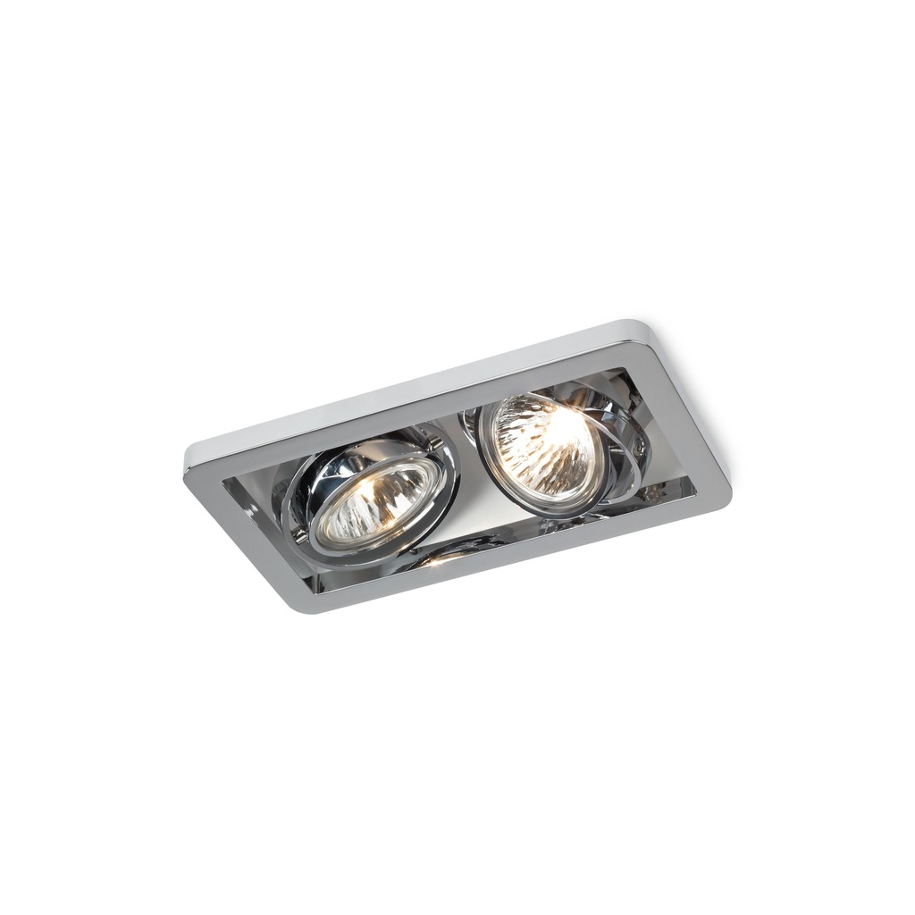 R52 in GU10 CHROME ring + WHITE frame + WHITE int. / Bulbs excl.      IP20