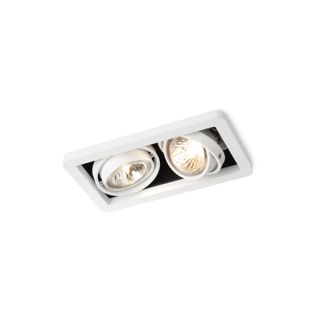 R52 in GU10 WHITE ring + BLACK frame + WHITE int. / Bulbs excl.      IP20