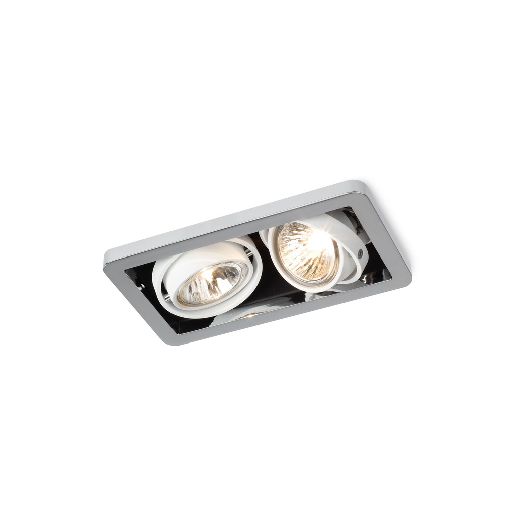 R52 in GU10 WHITE ring + WHITE frame + BLACK int. / Bulbs excl.      IP20