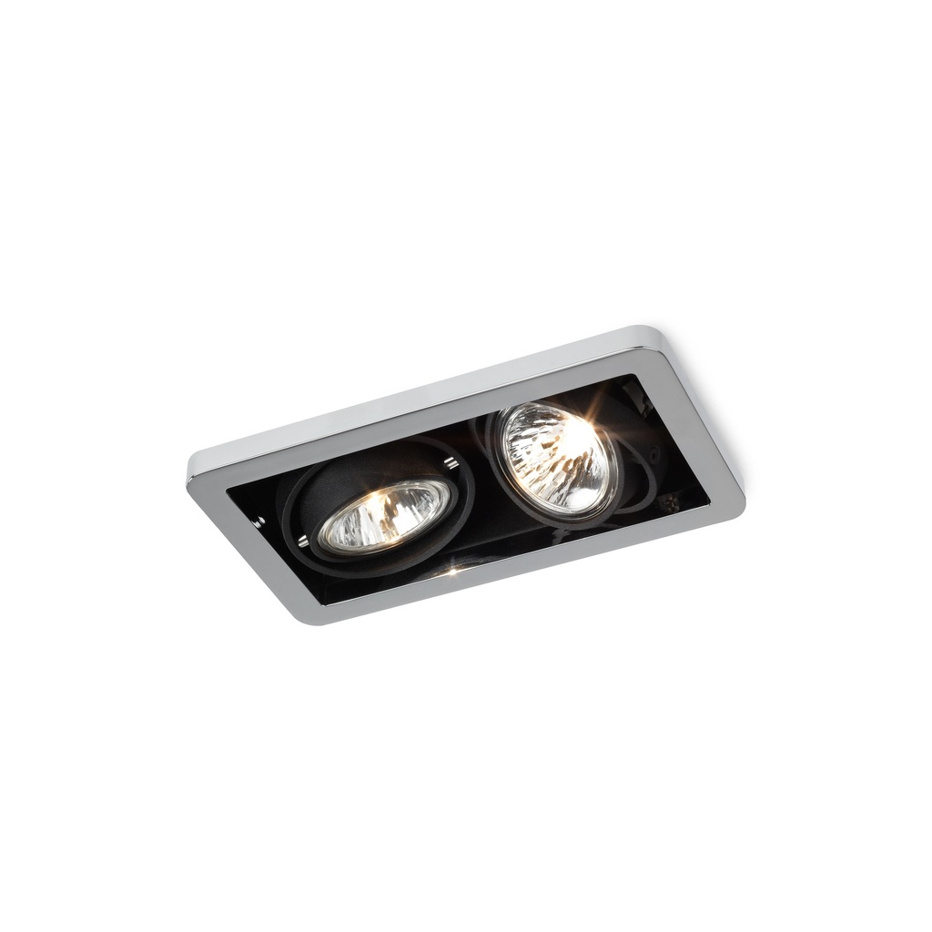 R52 in GU10 BLACK ring + WHITE frame + BLACK int. / Bulbs excl.      IP20