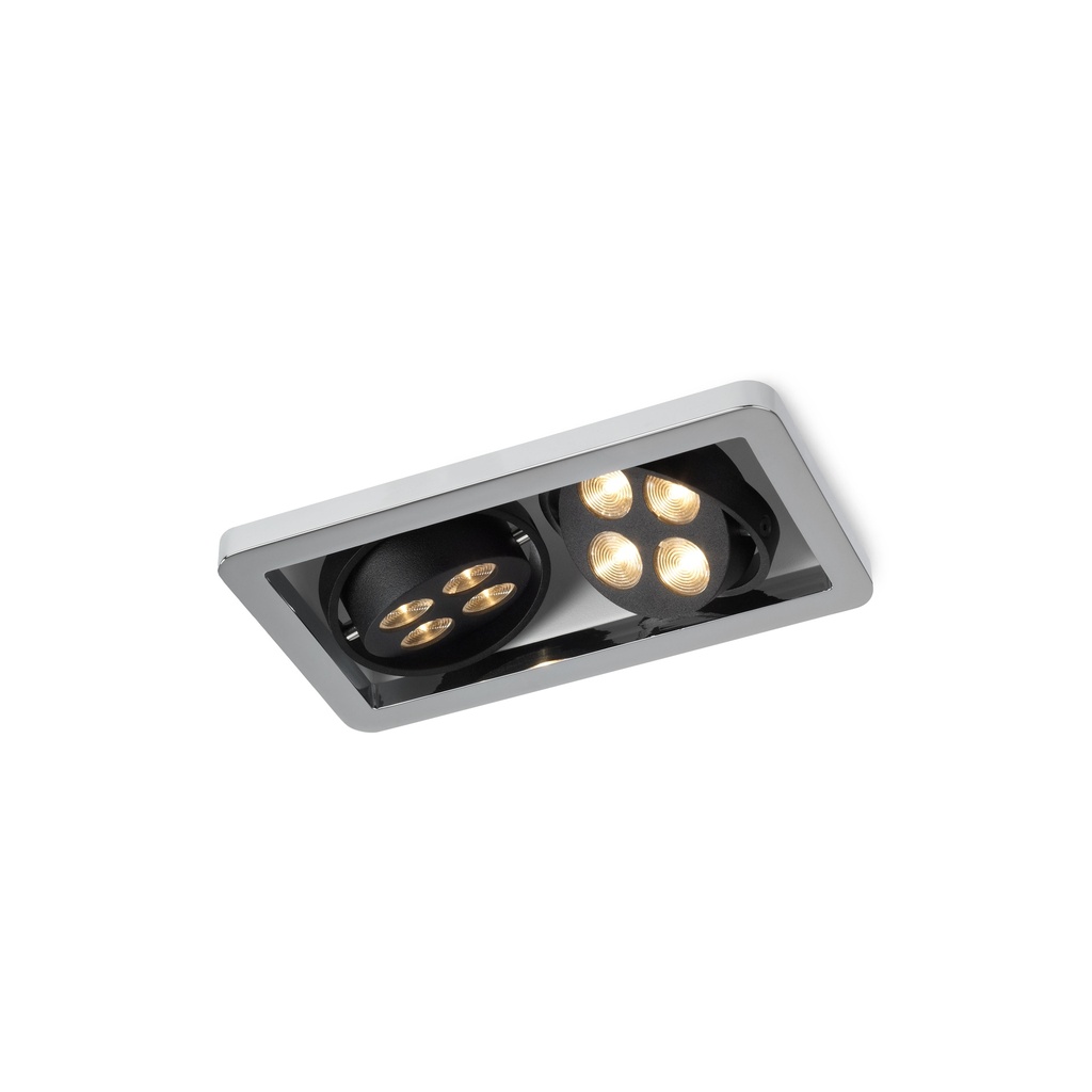 R52 in LED BLACK ring + BLACK frame + WHITE int. / WW - 40° / Driver excl. 2x 456LM 2700K CRI93 IP40