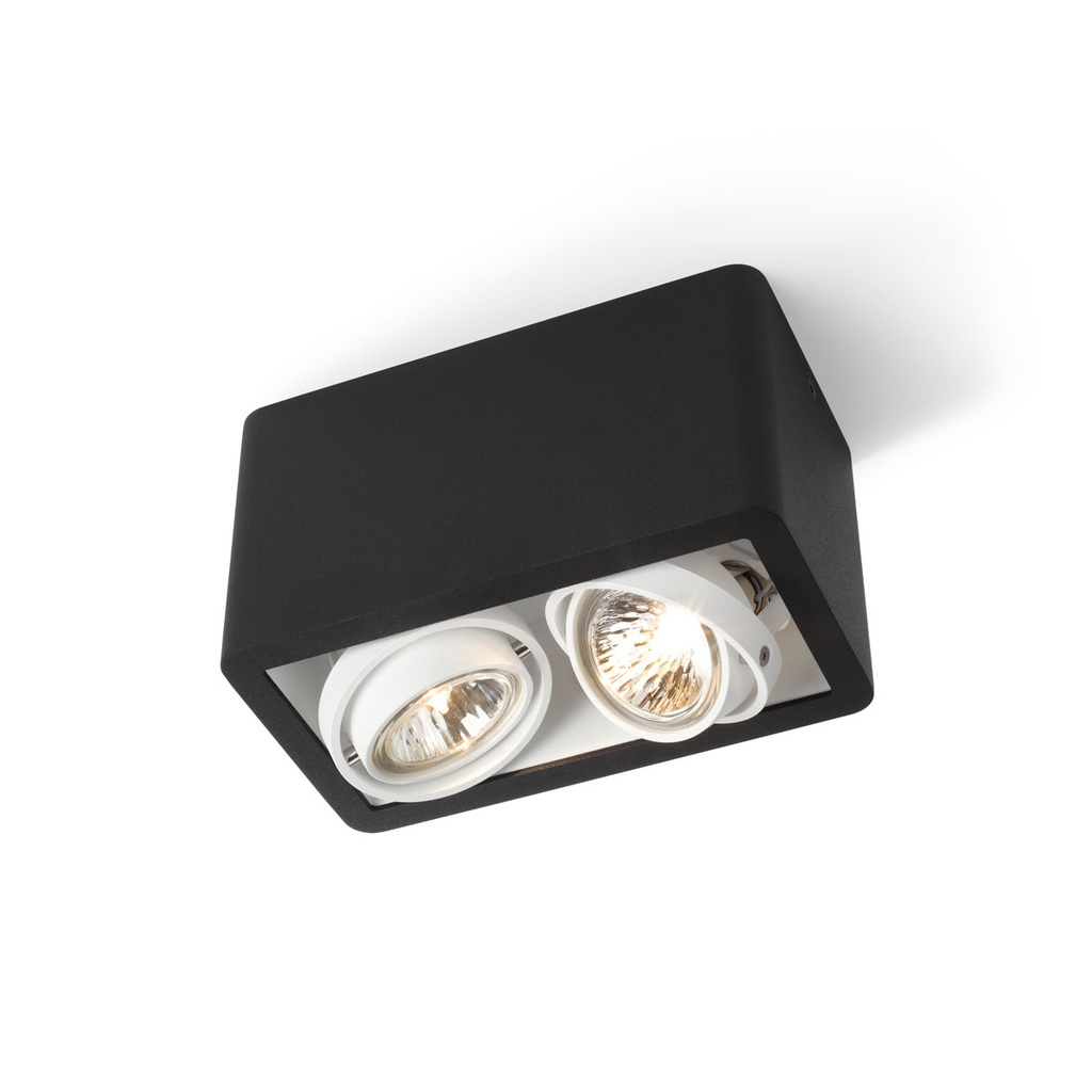 R52 in LED Rimless BLACK ring + BLACK int. / WW - 25° / Driver excl.      IP20