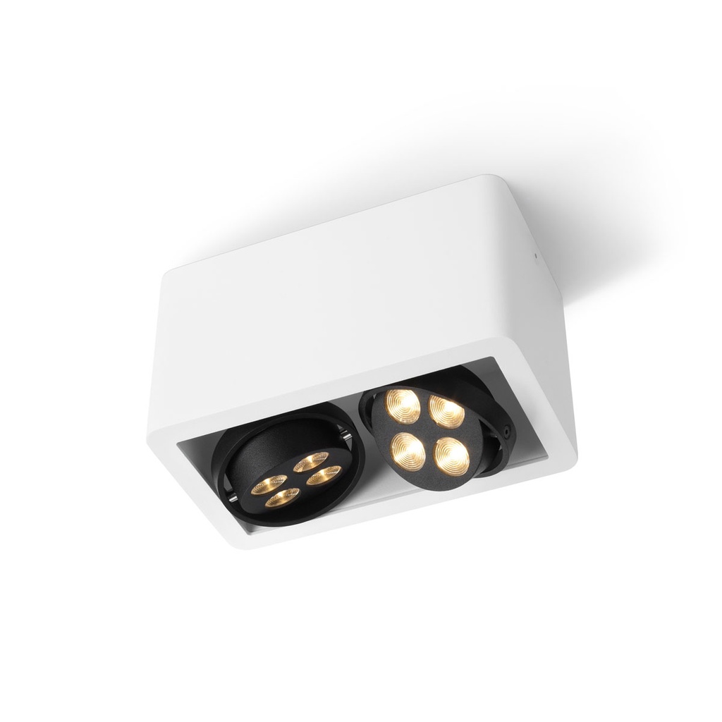 R52 up LED WHITE frame + WHITE int. + WHITE ring / WW - 25° / Driver incl. / dimmable (TRIAC/IGBT)2x 456LM 2700K CRI93 IP40