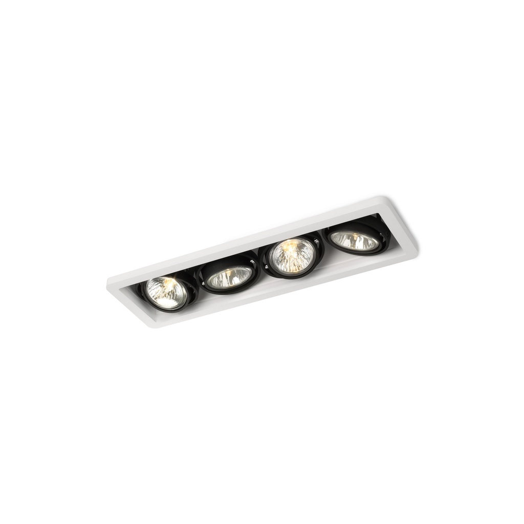 R52 up LED BLACK frame + BLACK int. + BLACK ring / WW - 10° / Driver incl. / dimmable (TRIAC/IGBT)      IP20