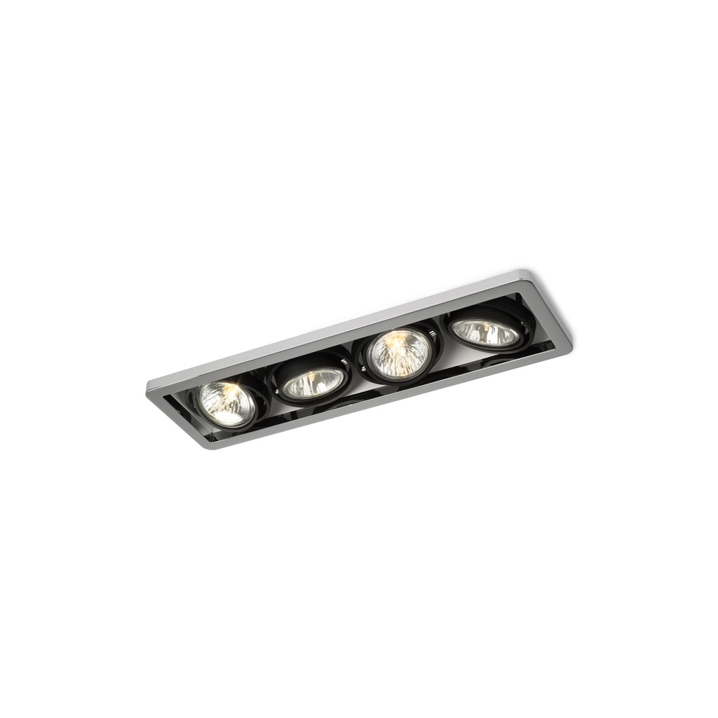 R54 in GU10 BLACK ring + WHITE frame + WHITE int. / Bulbs excl.      IP20