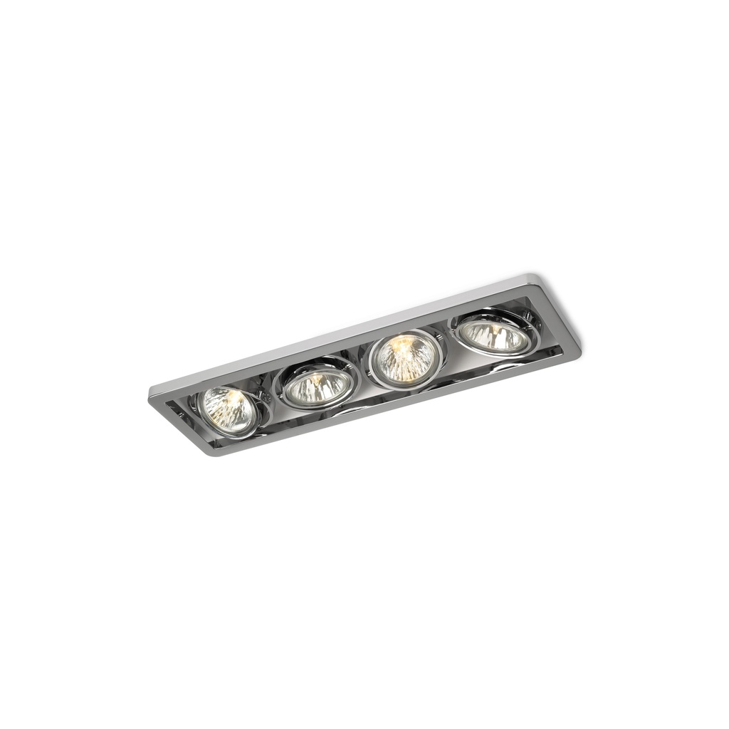 R54 in GU10 CHROME ring + WHITE frame + WHITE int. / Bulbs excl.      IP20