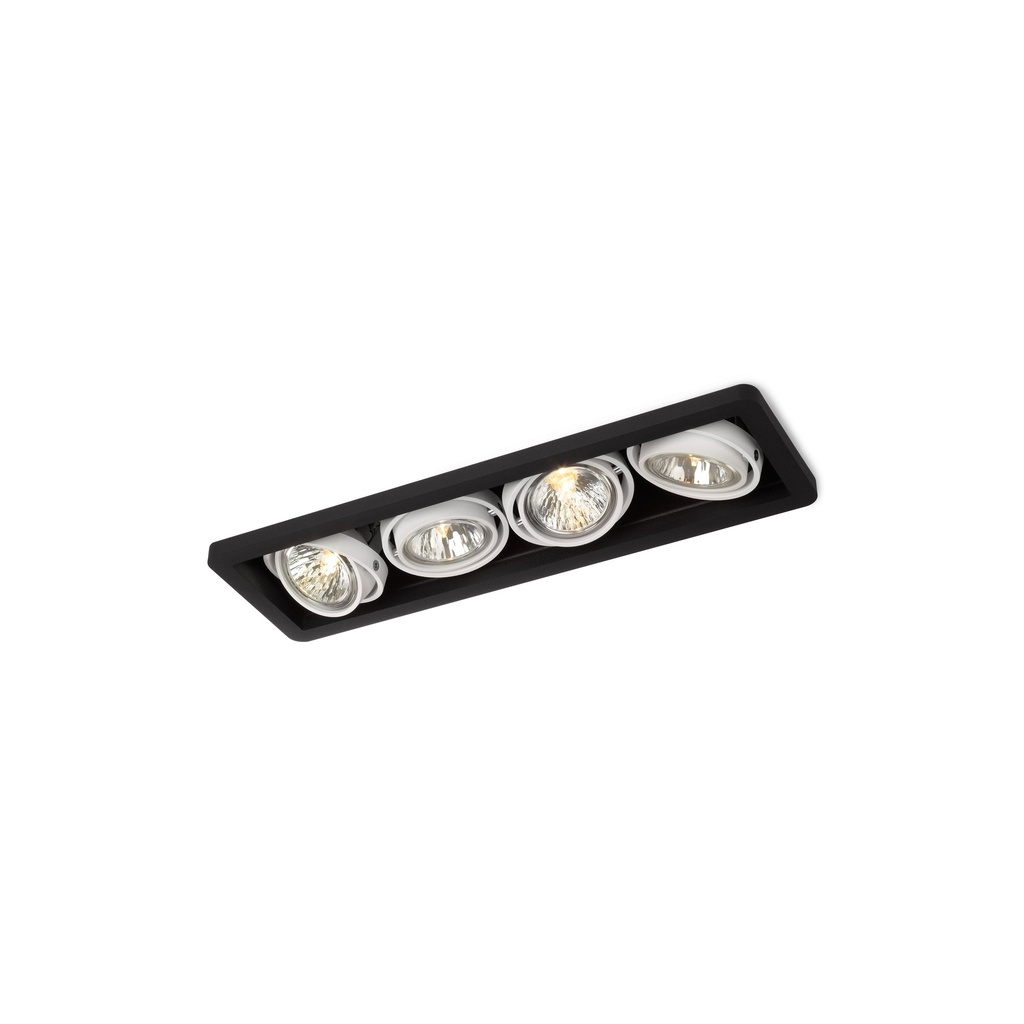 R54 in GU10 WHITE ring + CHROME frame + WHITE int. / Bulbs excl.      IP20