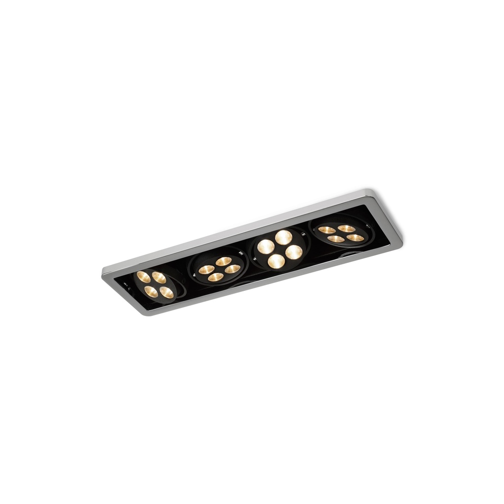 R54 in LED BLACK ring + BLACK frame + BLACK int. / WW - 40° / Driver excl.4x 456LM 2700K CRI93 IP40