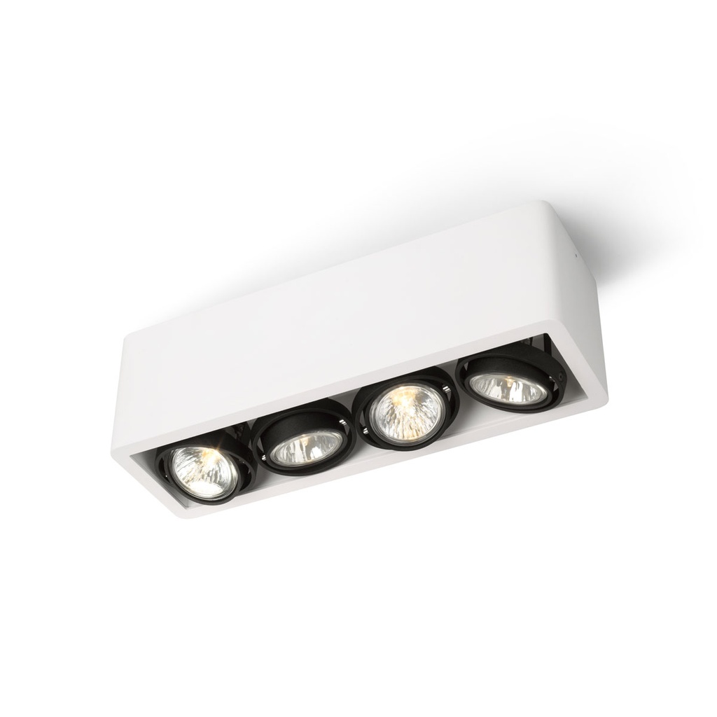 R54 in LED Rimless WHITE ring + BLACK int. / WW - 10° / Driver excl.      IP20