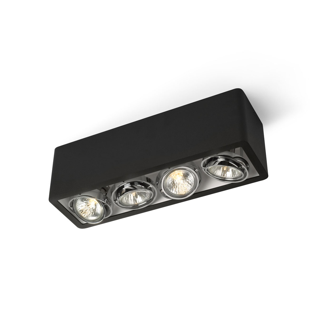 R54 in LED Rimless BLACK ring + BLACK int. / WW - 40° / Driver excl.      IP20