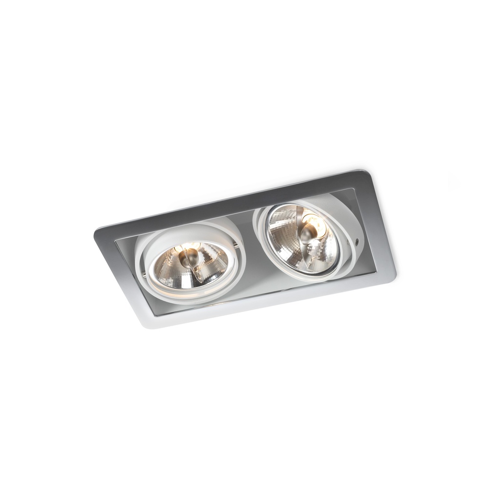 R70 in WHITE ring + WHITE frame + WHITE int. / Transf. excl. / Bulbs excl.      IP20