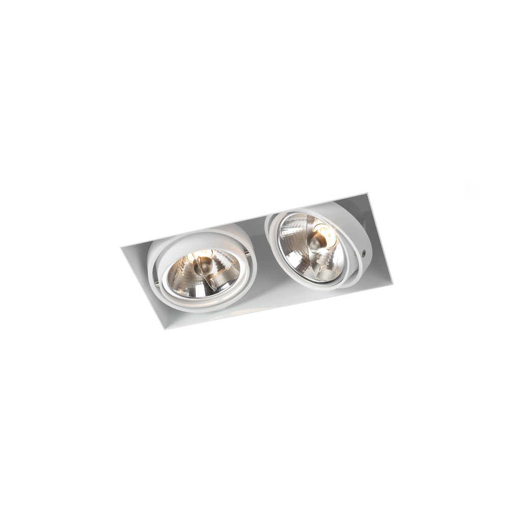 R70 in WHITE ring + BLACK frame + BLACK int. / Transf. excl. / Bulbs excl.      IP20