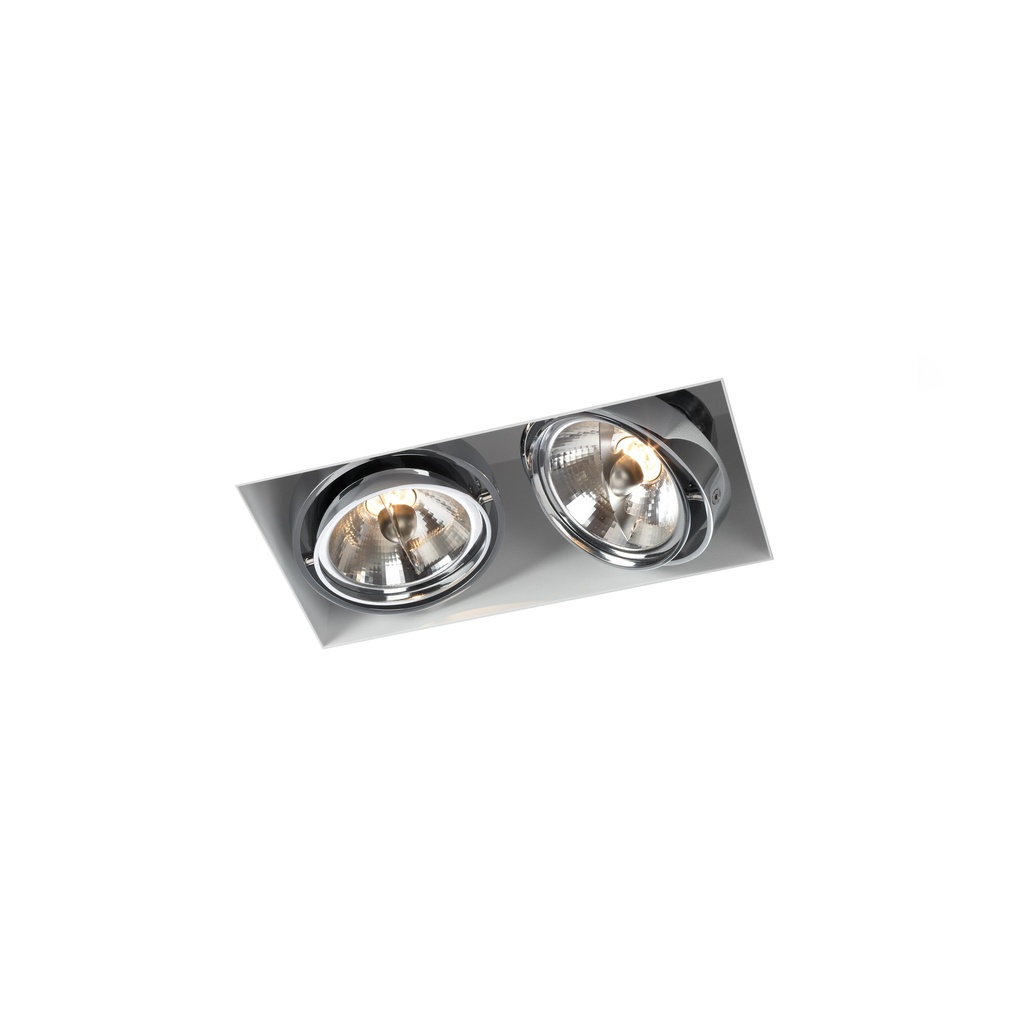 R70 in CHROME ring + BLACK frame + BLACK int. / Transf. excl. / Bulbs excl.      IP20