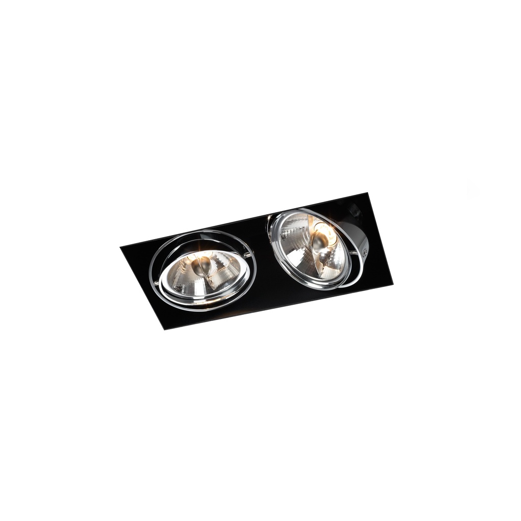 R70 in CHROME ring + CHROME frame + BLACK int. / Transf. excl. / Bulbs excl.      IP20