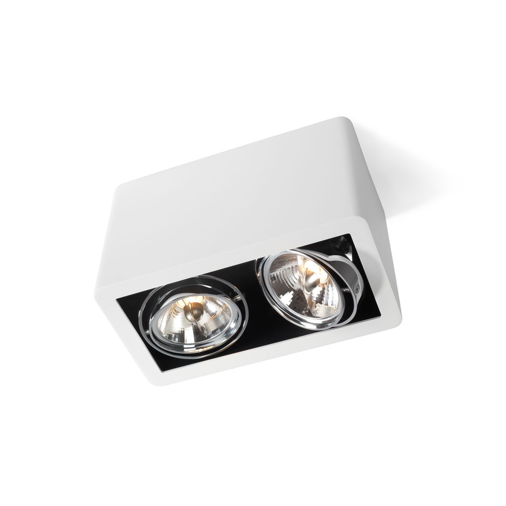 R70 up WHITE frame + WHITE int. + CHROME ring / Transf. incl. / Bulbs excl. / dimmable (TRIAC/IGBT)      IP20
