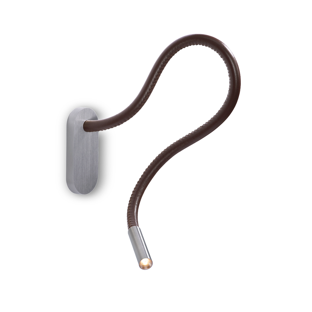 Scar-Leather 1FD built-in BRASS / SADDLE leather flex L500mm / WW - 42° / Driver incl. / dimmable 500mA (PUSH-DIM) or (1-10V)114LM 2700K CRI93 IP50