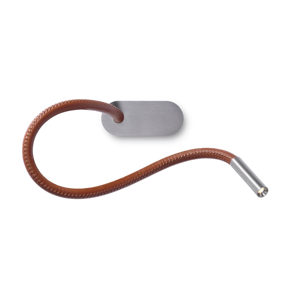 Scar-Leather 1FD built-in BRASS / IVORY leather flex L500mm / WW - 42° / Driver incl. / dimmable 500mA (DALI)114LM 2700K CRI93 IP50