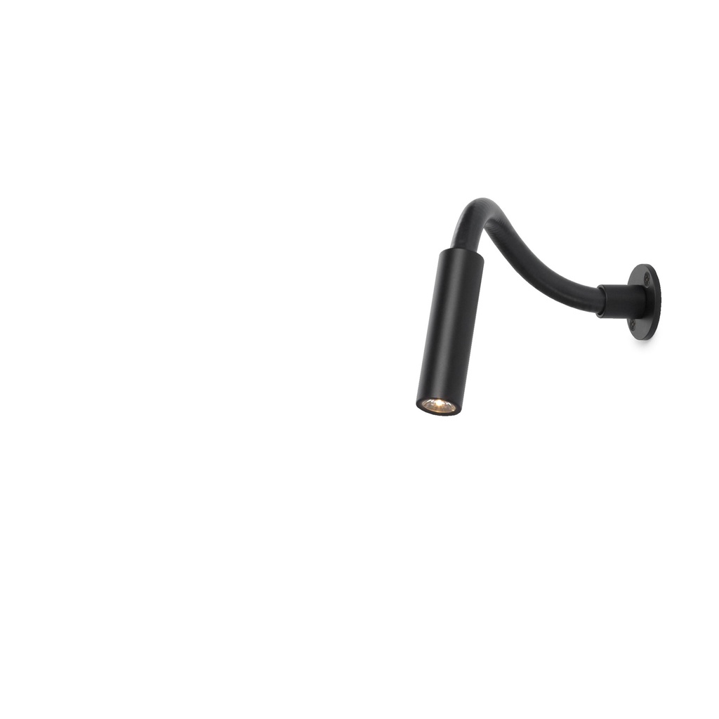Scar-Led 1FD built-in 45 BLACK frame + BLACK flex L200mm / WW - 40° / Driver incl. (remote mounting) / non-dimmable157LM 2700K CRI93 IP50