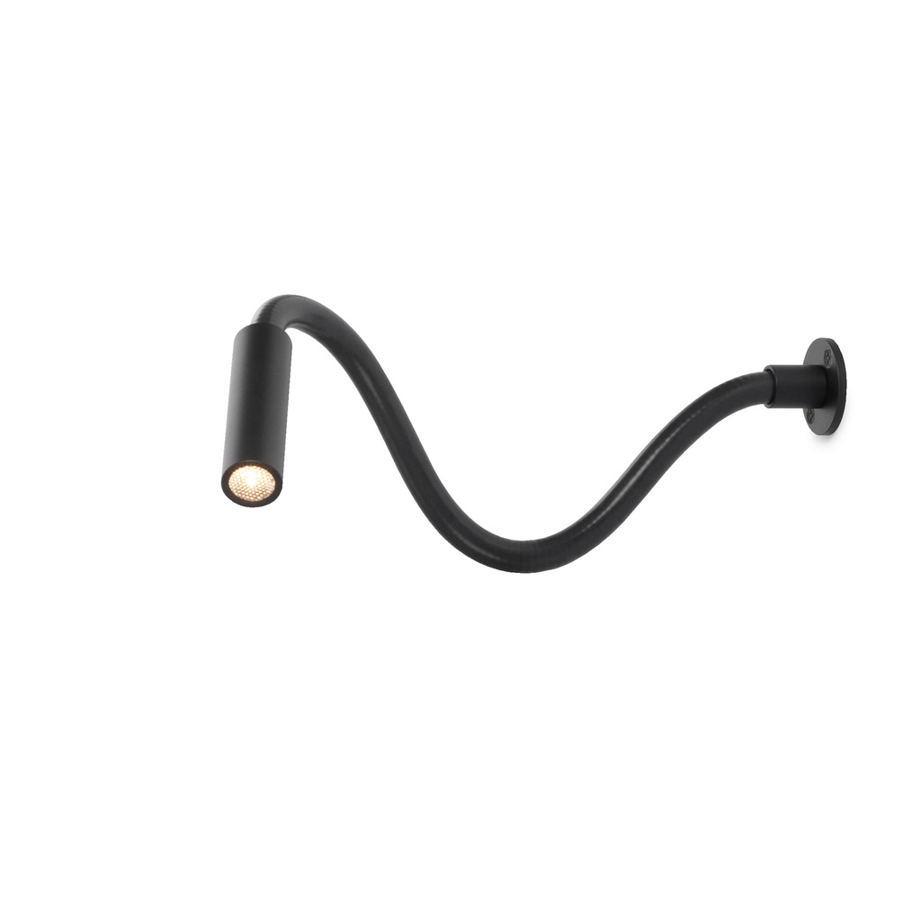 Scar-Led 1FD built-in 45 BLACK frame + BLACK flex L400mm / WW - 40° / Driver incl. (remote mounting) / non-dimmable157LM 2700K CRI93 IP50